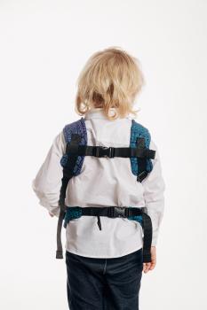 LennyLamb Puppentragehilfe mit Schnallen Peacock's Tail - dunkelblau